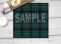 Green Check Plaid  Patterned HTV 566