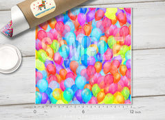 Watercolor Rainbow Balloon Patterned HTV-844