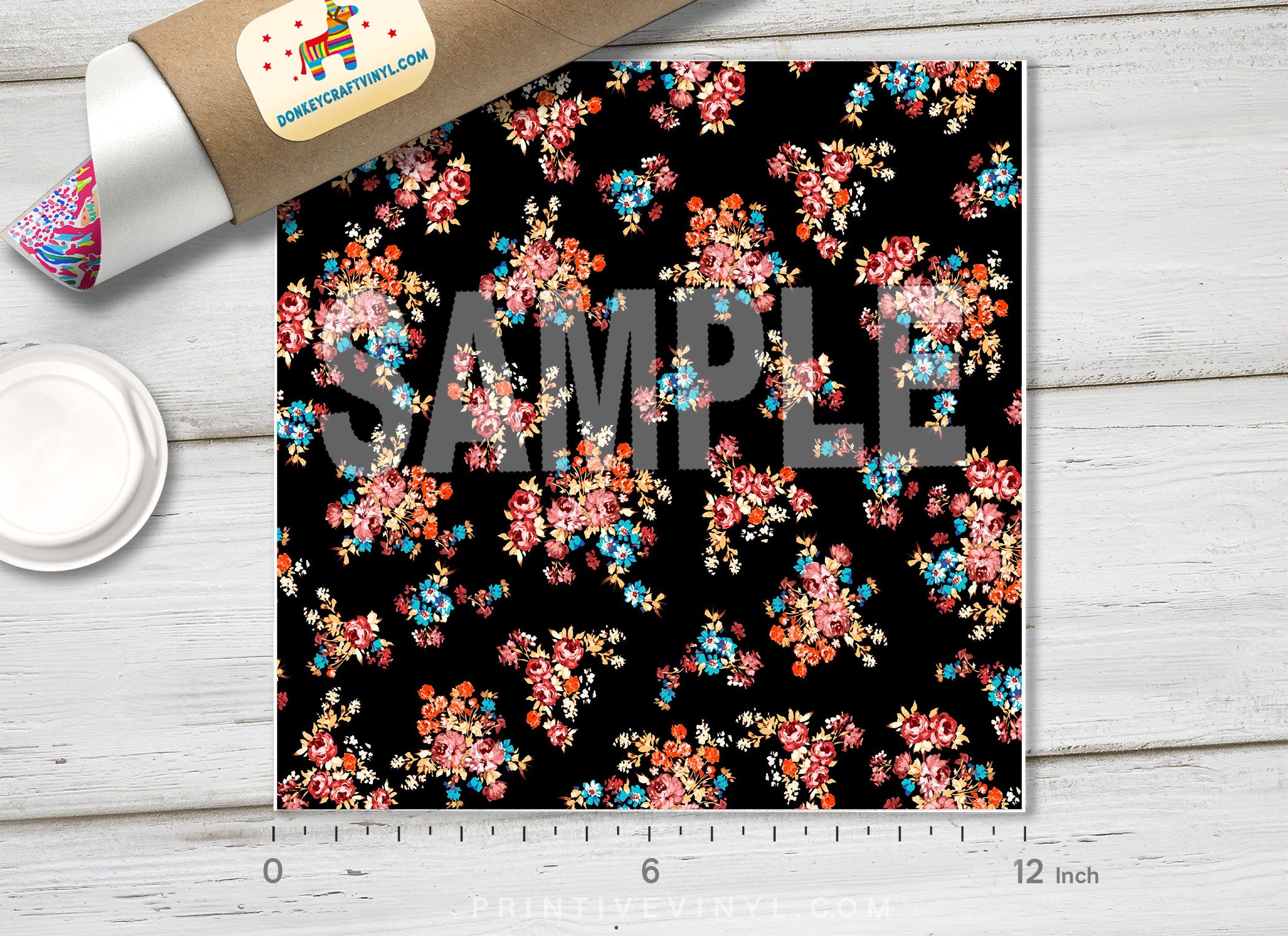 Little Tiny Small Floral Flower  Patterned HTV 573