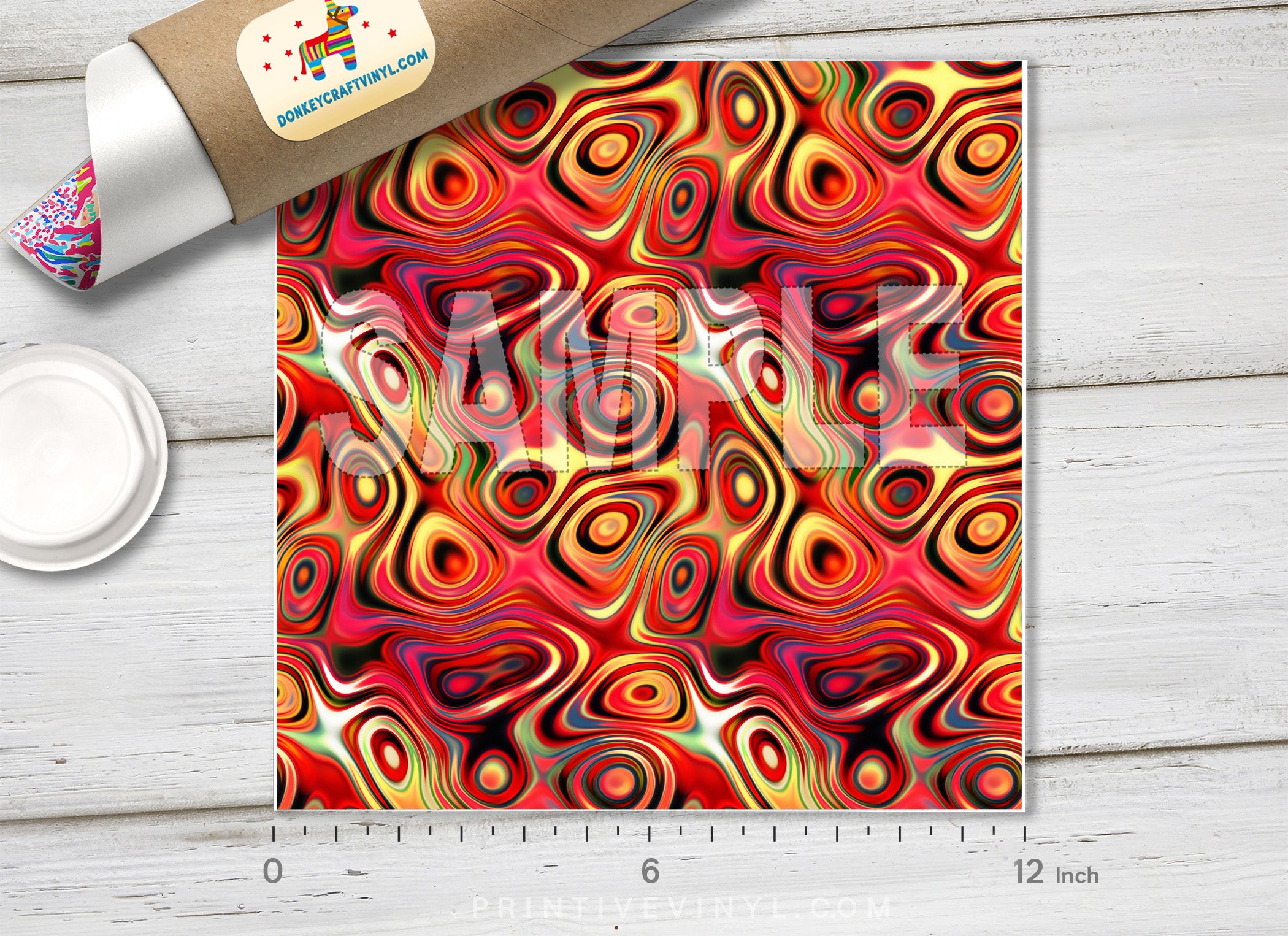 Abstract Psychelic Patterned HTV 584