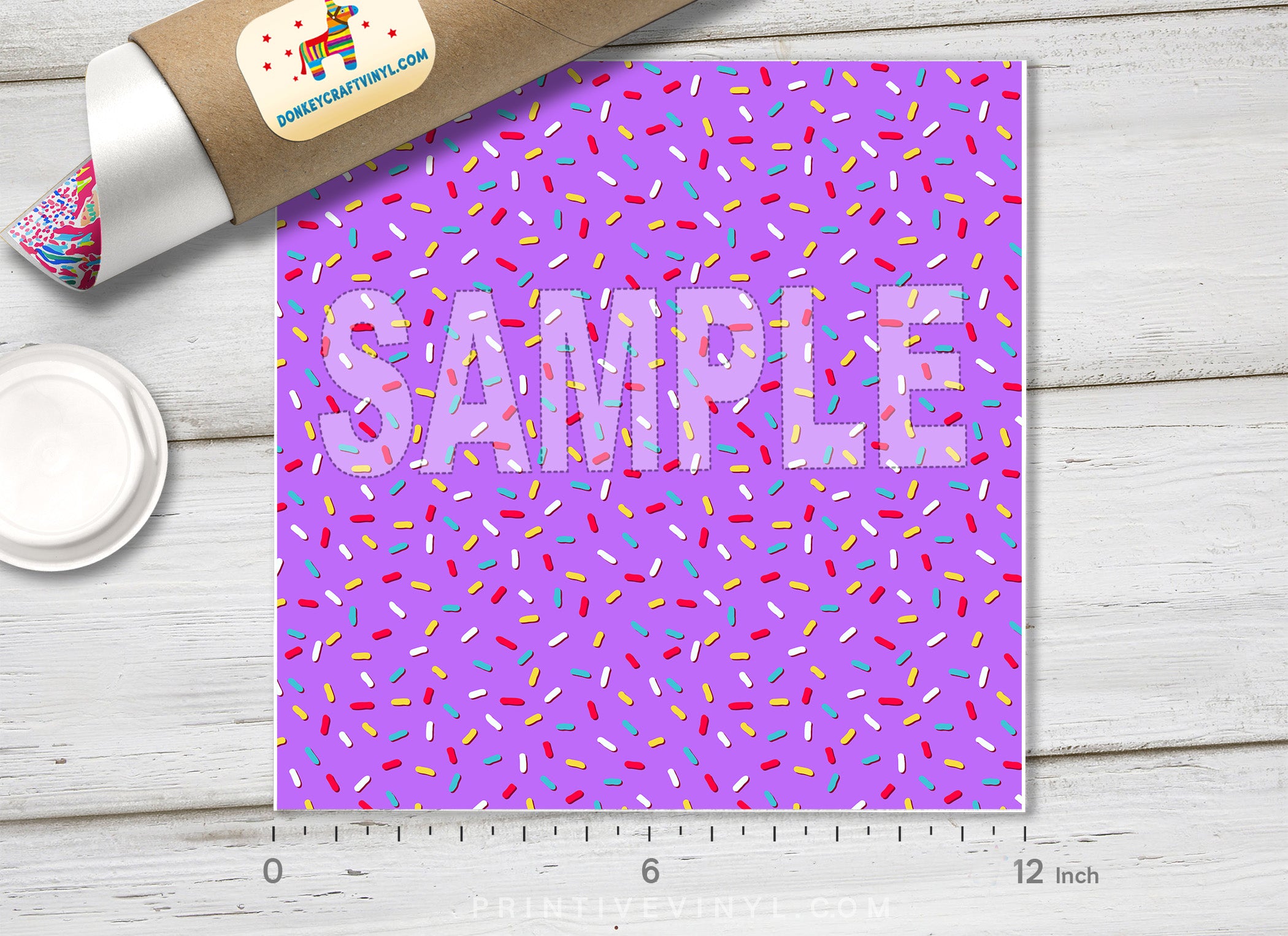 Donut's glaze and Sprinkles  Patterned HTV  586