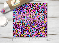 Sprinkles Topping Cupcake Patterned HTV 1106