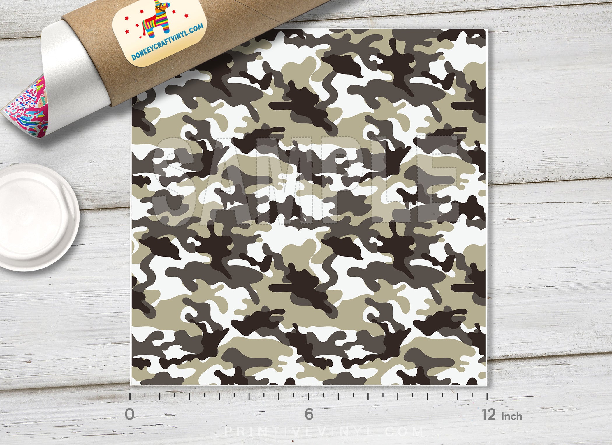 Military Camouflage Pattern Adhesive Vinyl 495