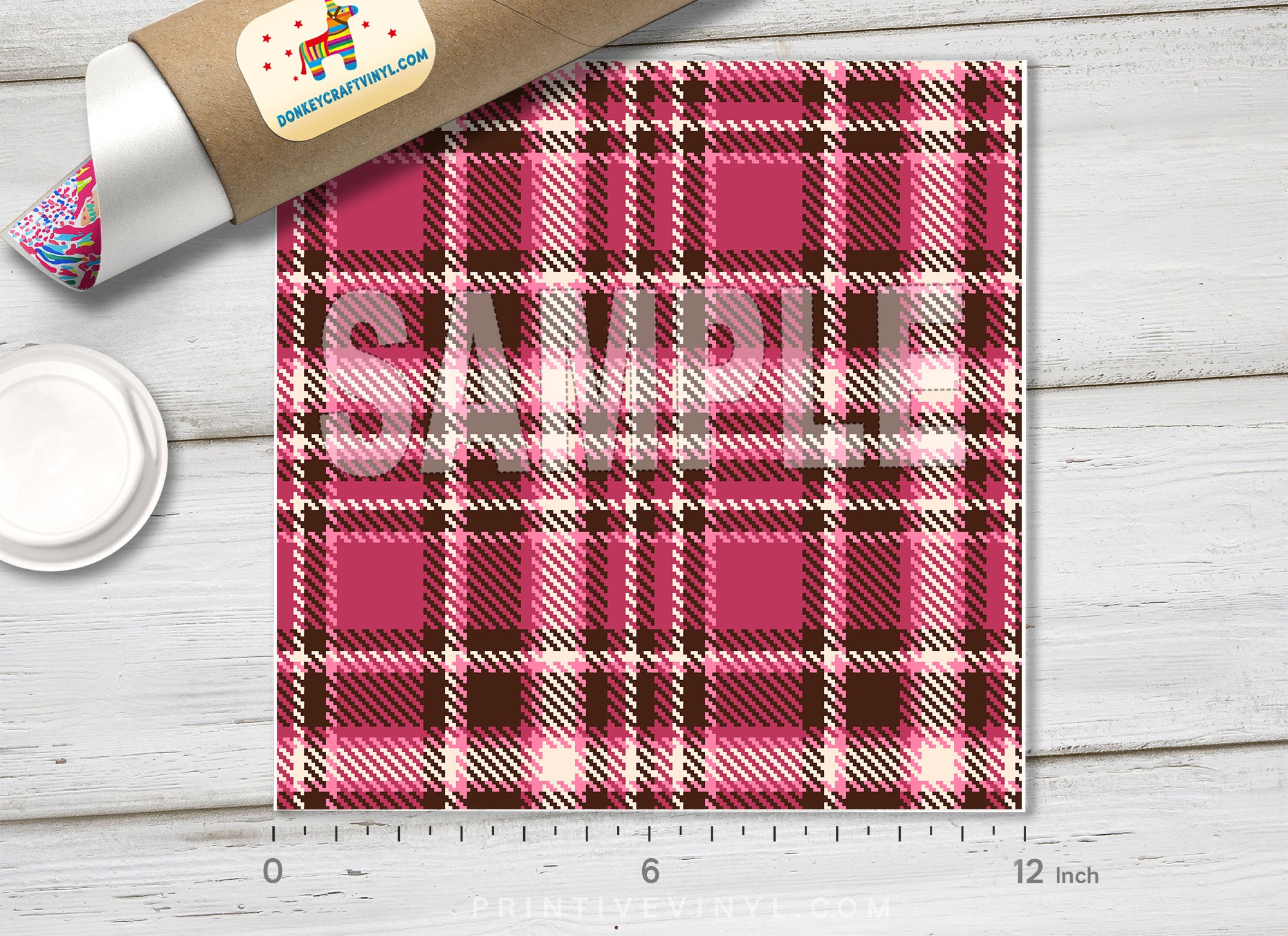 Plaid Pattern Adhesive Vinyl 591