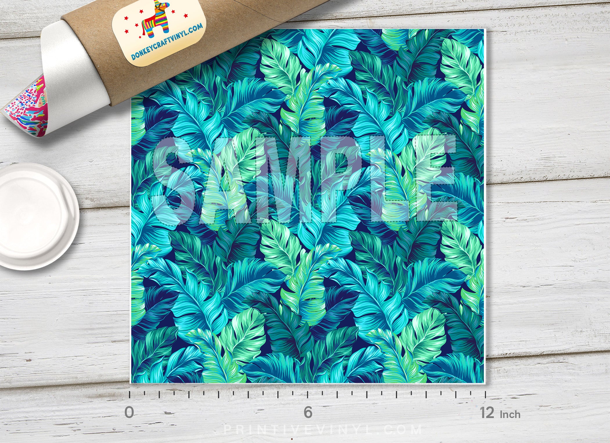 Tropical Palm Leaves Patterned HTV 1113