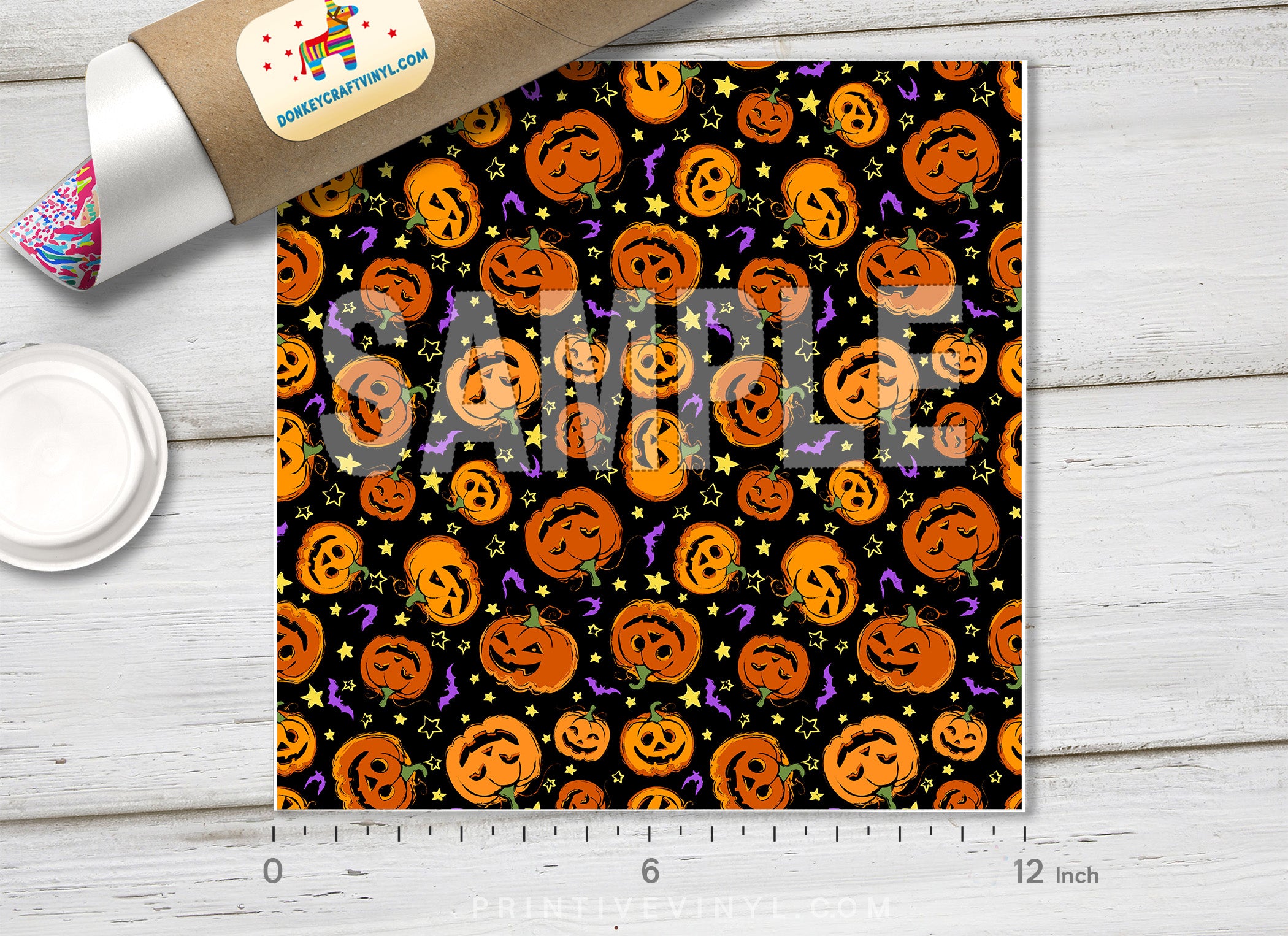 Halloween Pumpkins Patterned HTV- H001