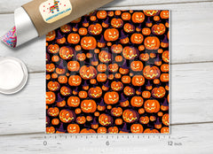 Halloween Pumpkins Pattern Adhesive Vinyl 484