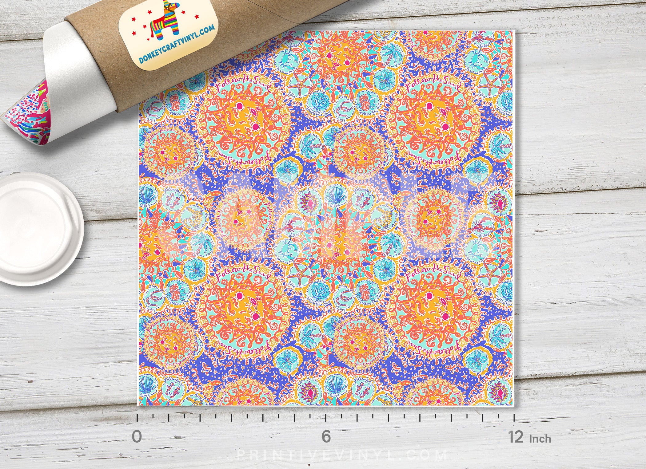 Lilly Inspired Follow the Sun Pattern HTV L017