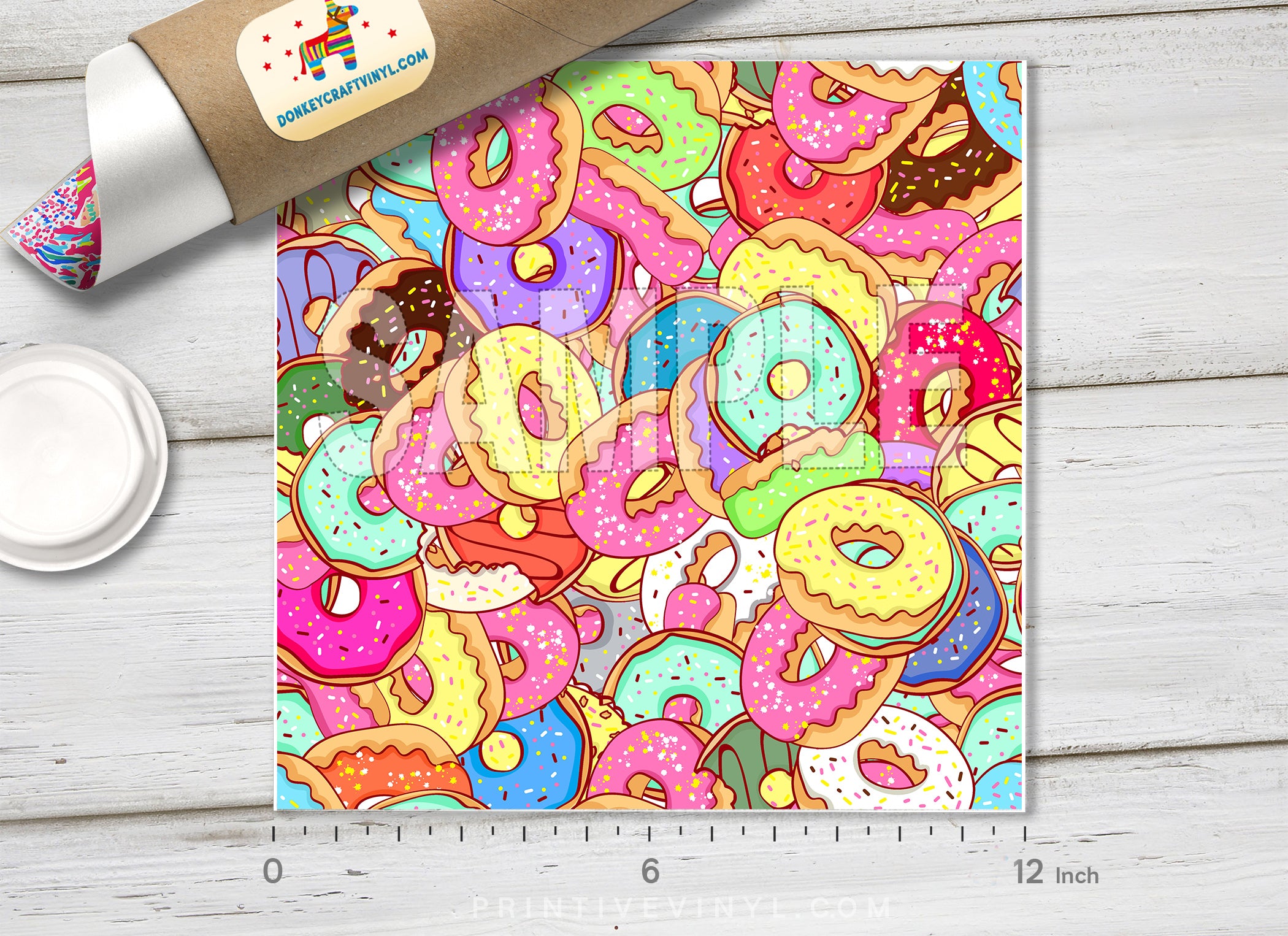 Colorful Donut Patterned HTV 1382