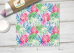 Watercolor Tropical pink pineapple Patterned HTV-815