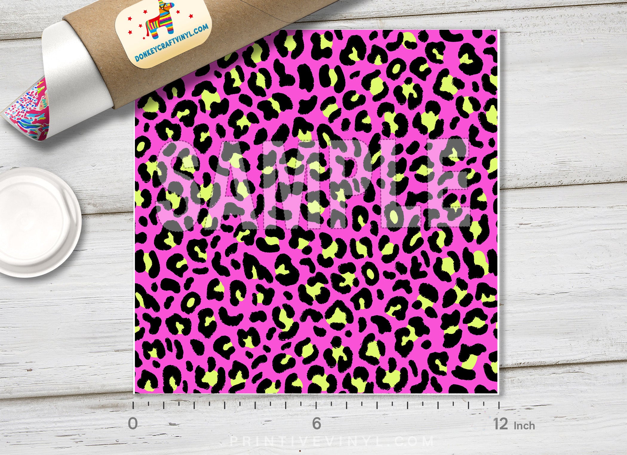Pink Leopard Patterned HTV 1073