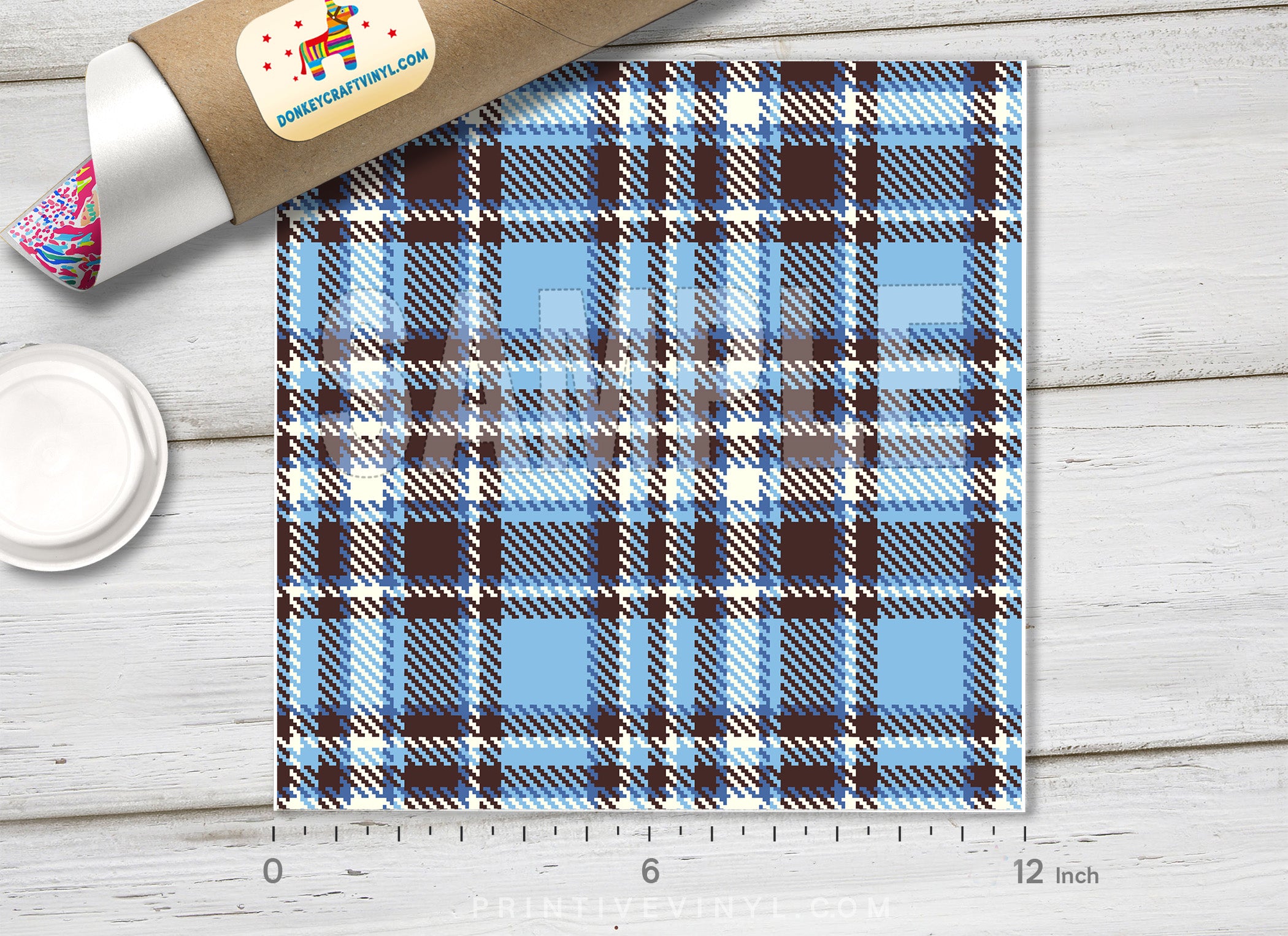 Plaid Pattern Adhesive Vinyl 592