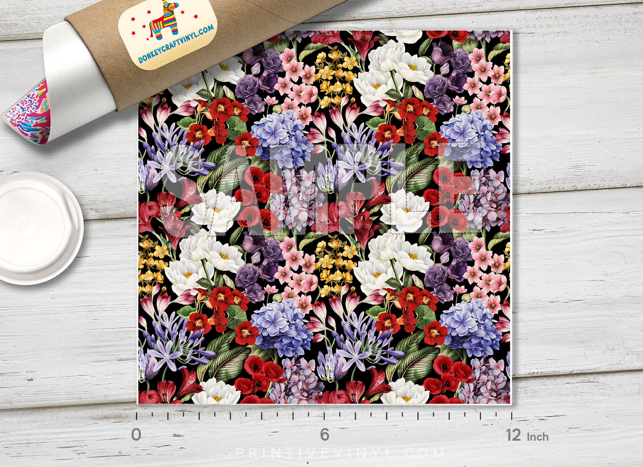 Floral Pattern Adhesive Vinyl 574