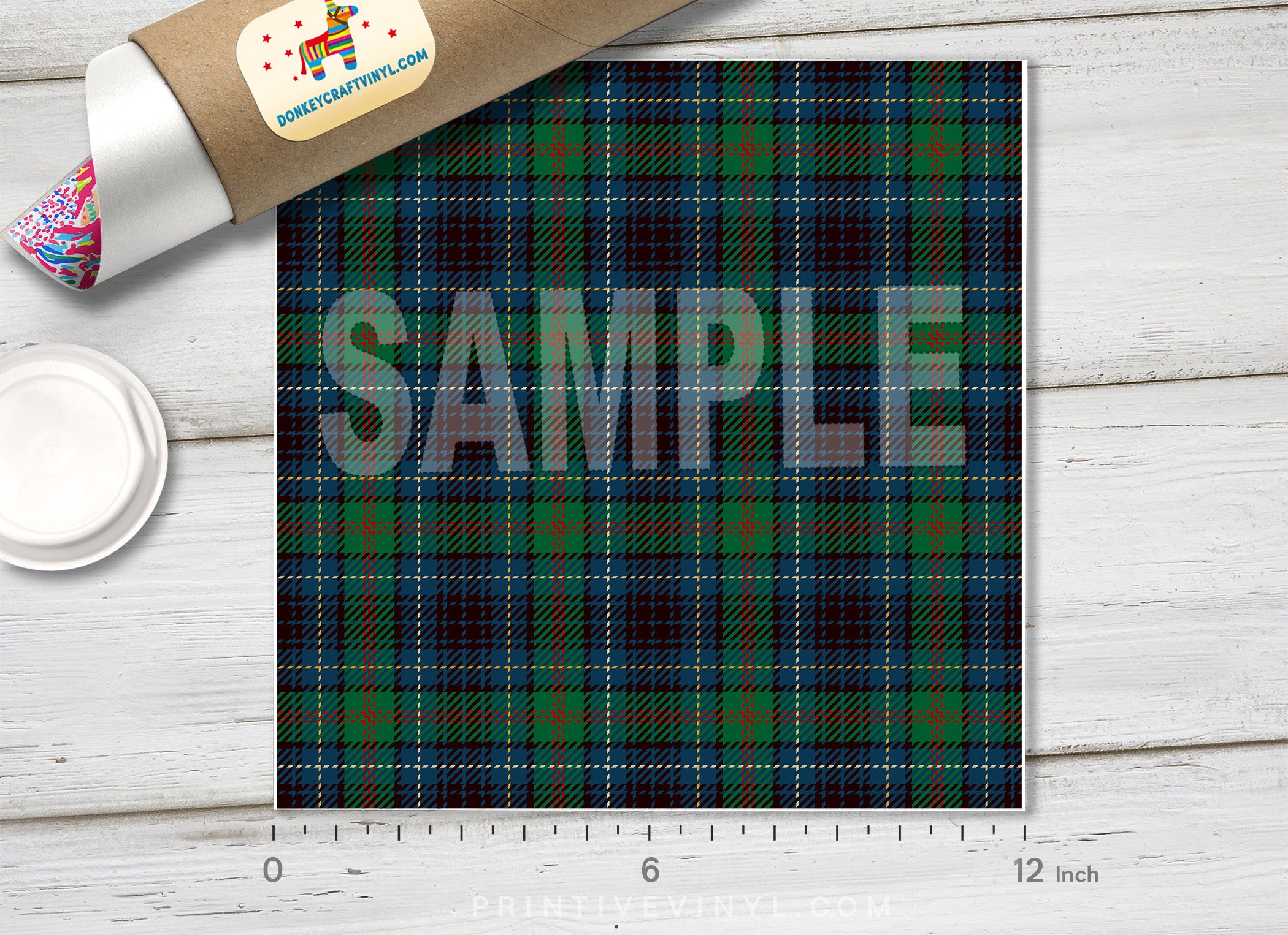 Plaid Pattern Adhesive Vinyl 566