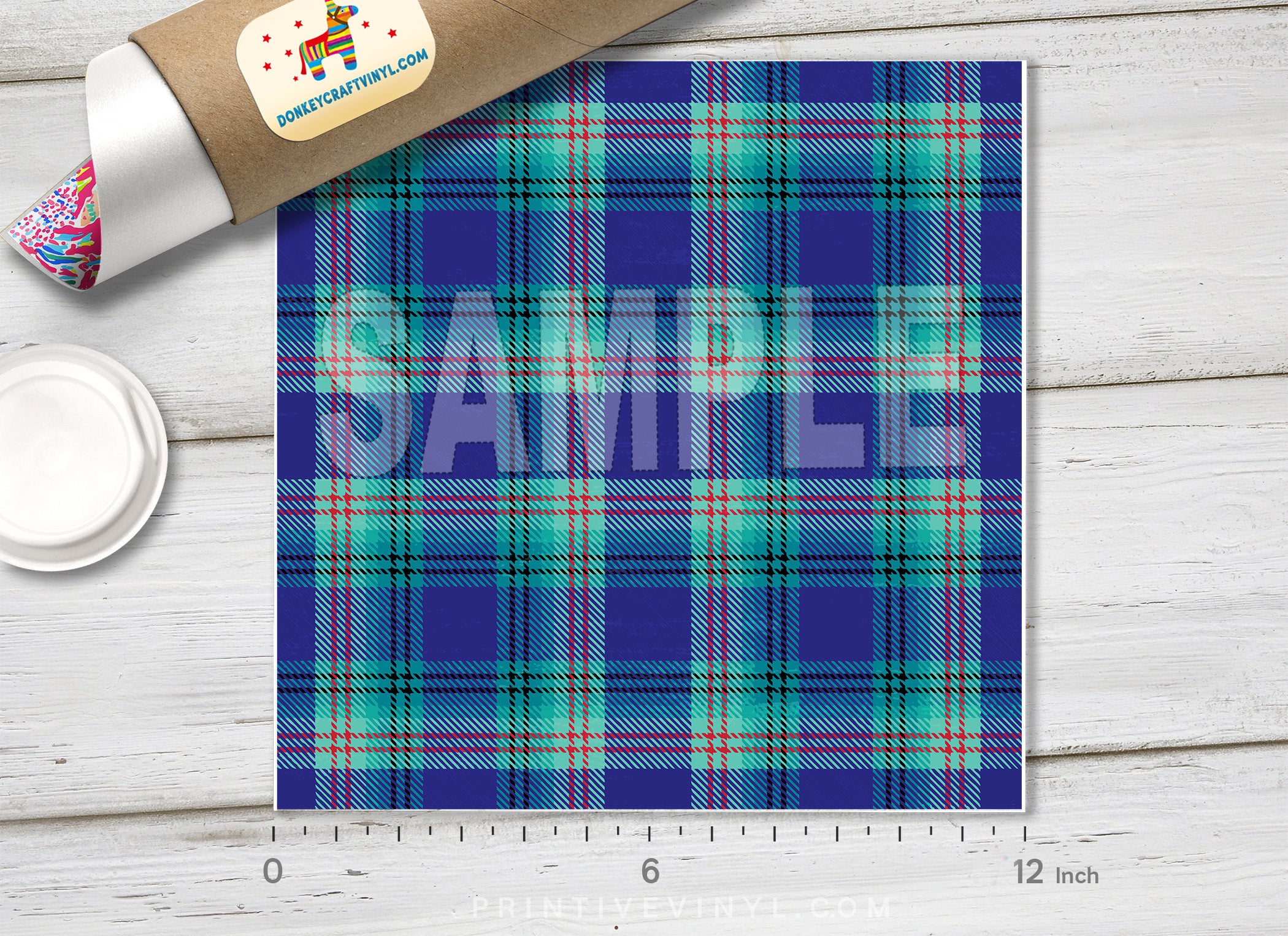 Plaid Patterned Adhesive Vinyl 393