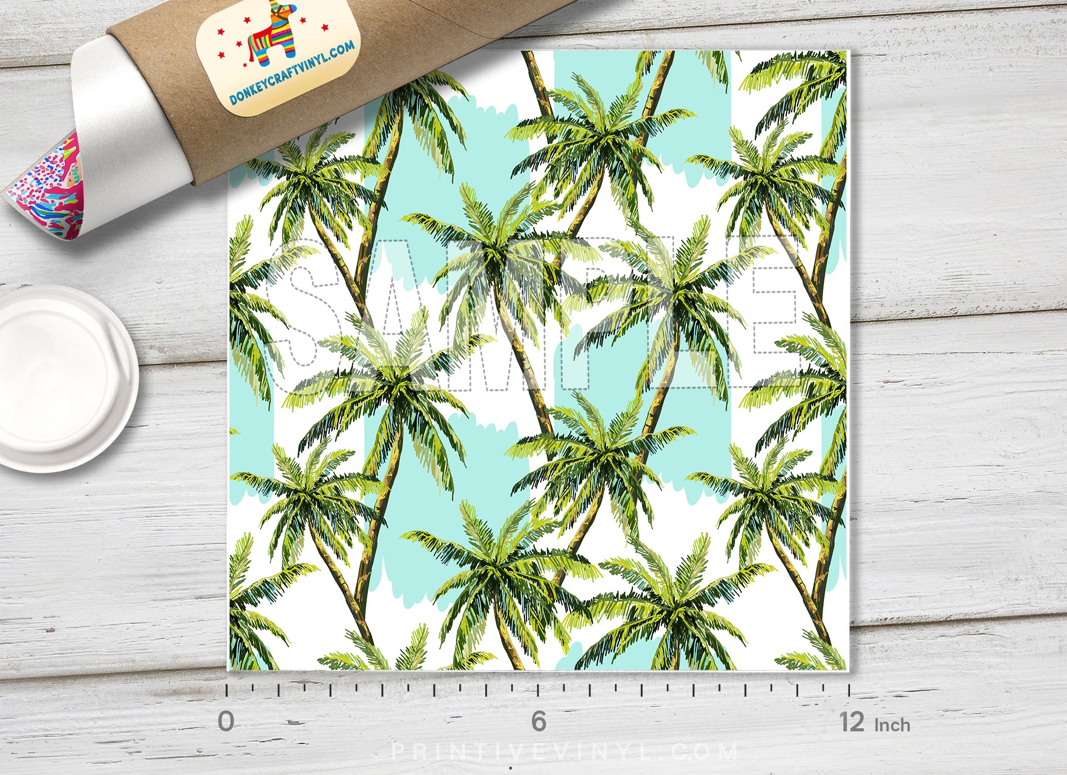 Palm Tree Patterned HTV  989