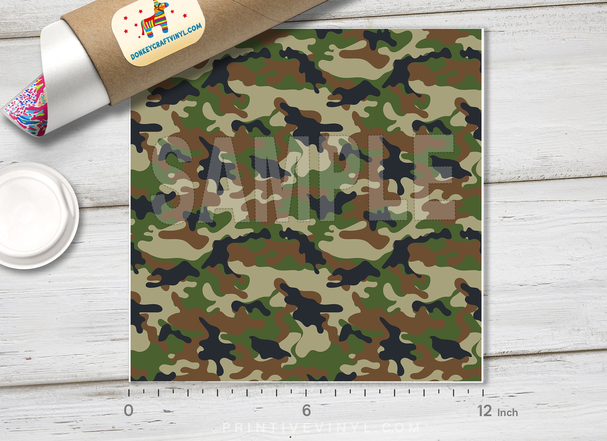 Military Camouflage Pattern Adhesive Vinyl 494