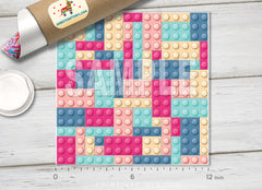 Pastel Block Toy Patterned HTV 1218