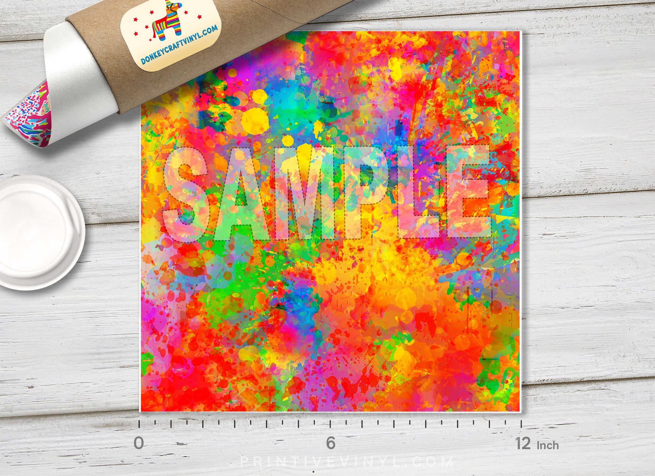 Abstract Colorful Splash  Patterned HTV  552