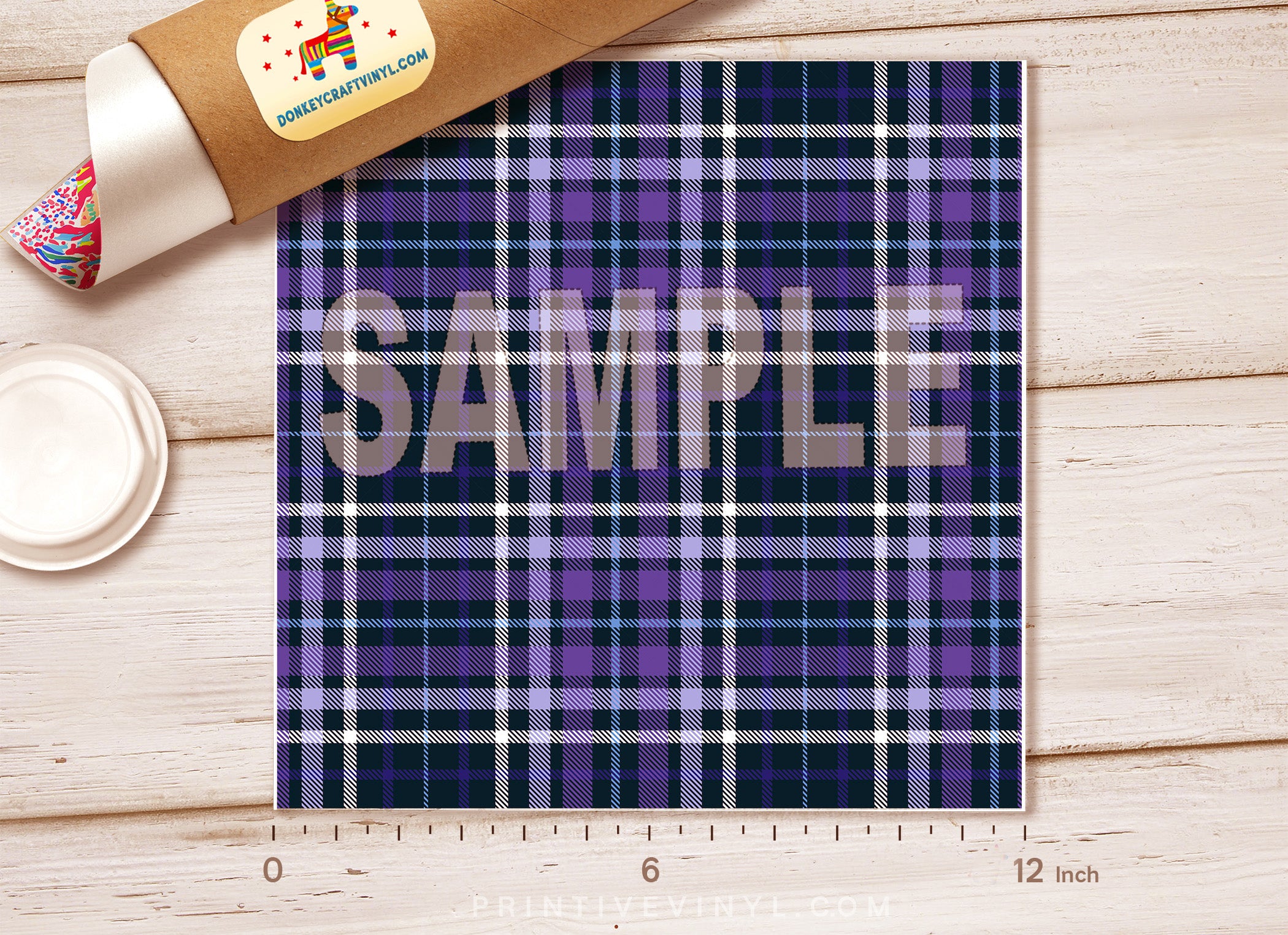 Plaid Pattern Adhesive Vinyl 578