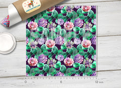 Watercolor Cactus Patterned HTV  969