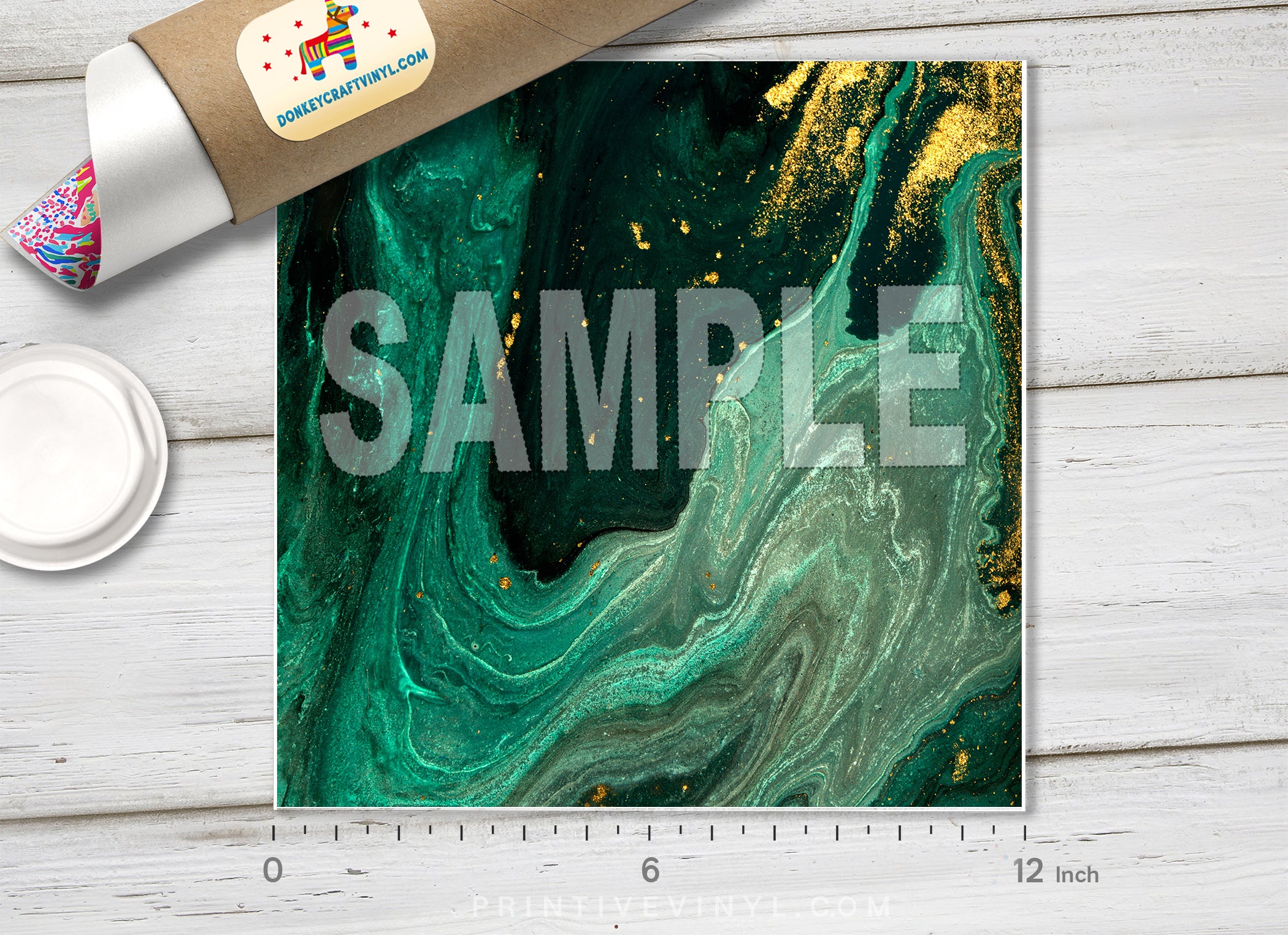 Green Marble Patterned HTV 1068