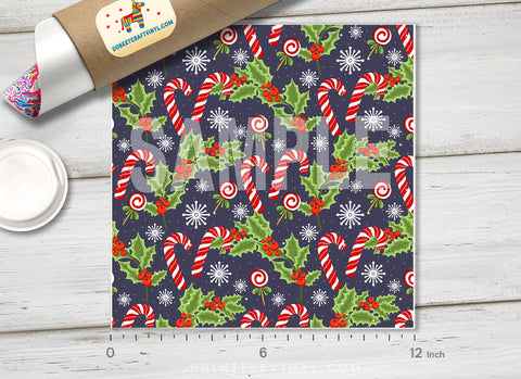 Candy Canes Patterned HTV X00