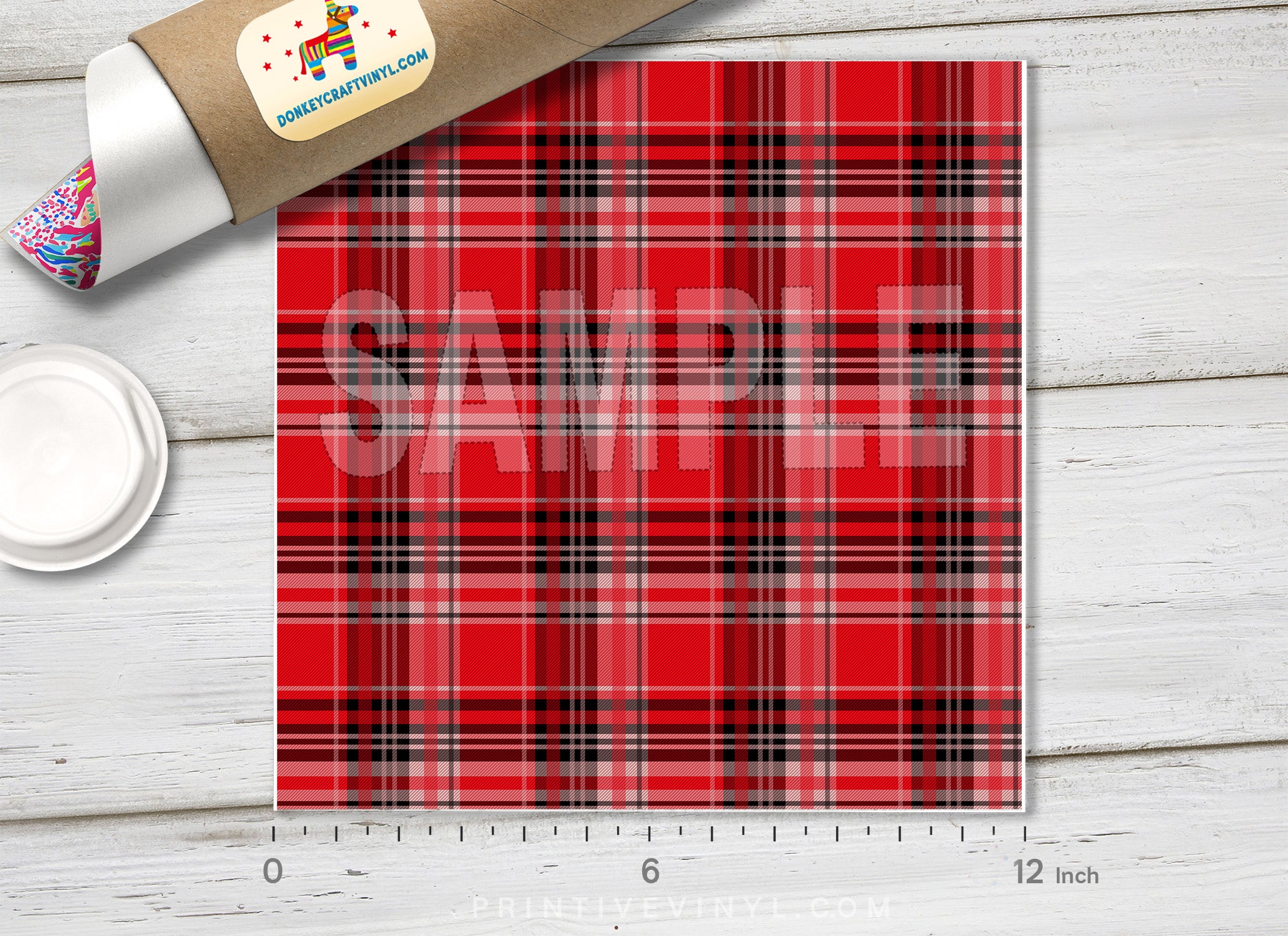 Tartan Plaid Patterned Adhesive Vinyl 456