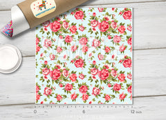 Flower Roses Patterned HTV 1174