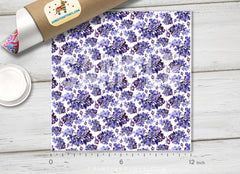 Lilac Flowers Patterned HTV  957