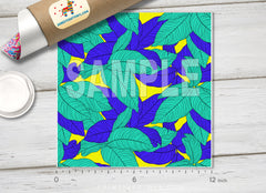 Tropical Foliage Leaves  Patterned HTV 1143