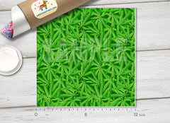 Marijuana  weed Patterned HTV- 533