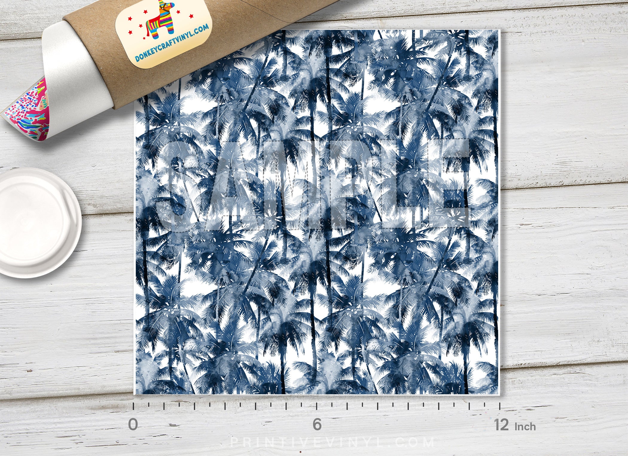 Tropical Palm Trees  Patterned HTV 1148