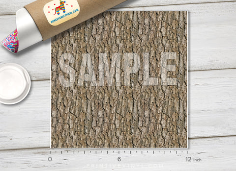 Wood Bark Pattern Printed Vinyl/ Indoor Vinyl/ Outdoor Vinyl/ Heat Transfer Vinyl-091 - Printive Vinyl | Patterned Vinyl