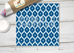 Blue Ikat Patterned HTV 239