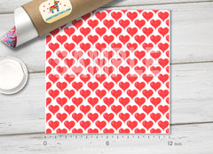 Watercolor Love Heart Patterned HTV 088