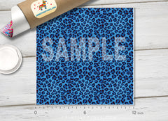 Blue Leopard Patterned Adhesive Vinyl 206