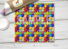 Puzzle Patterned Adhesive Vinyl 374