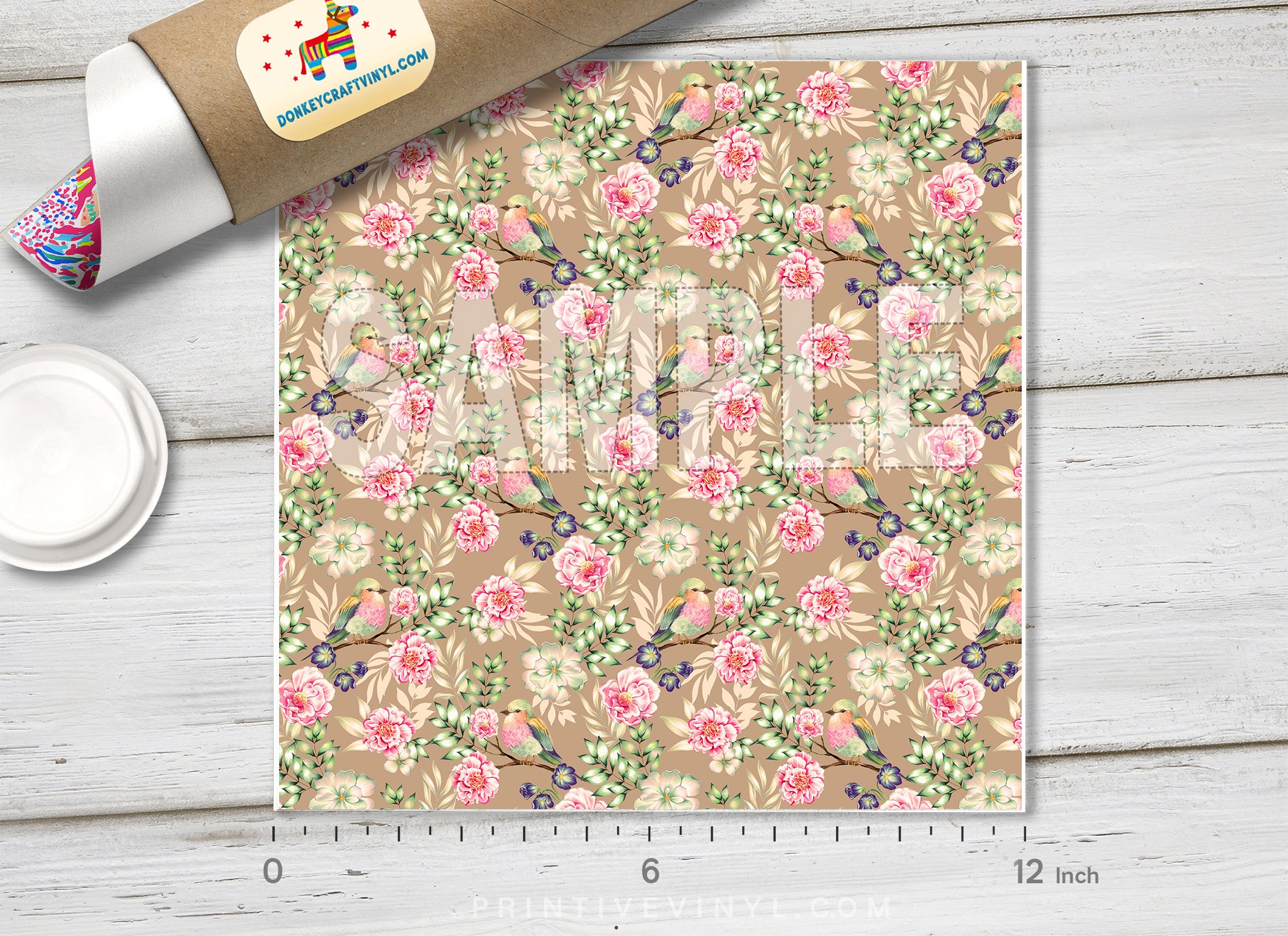 Floral Patterned Adhesive Vinyl 327