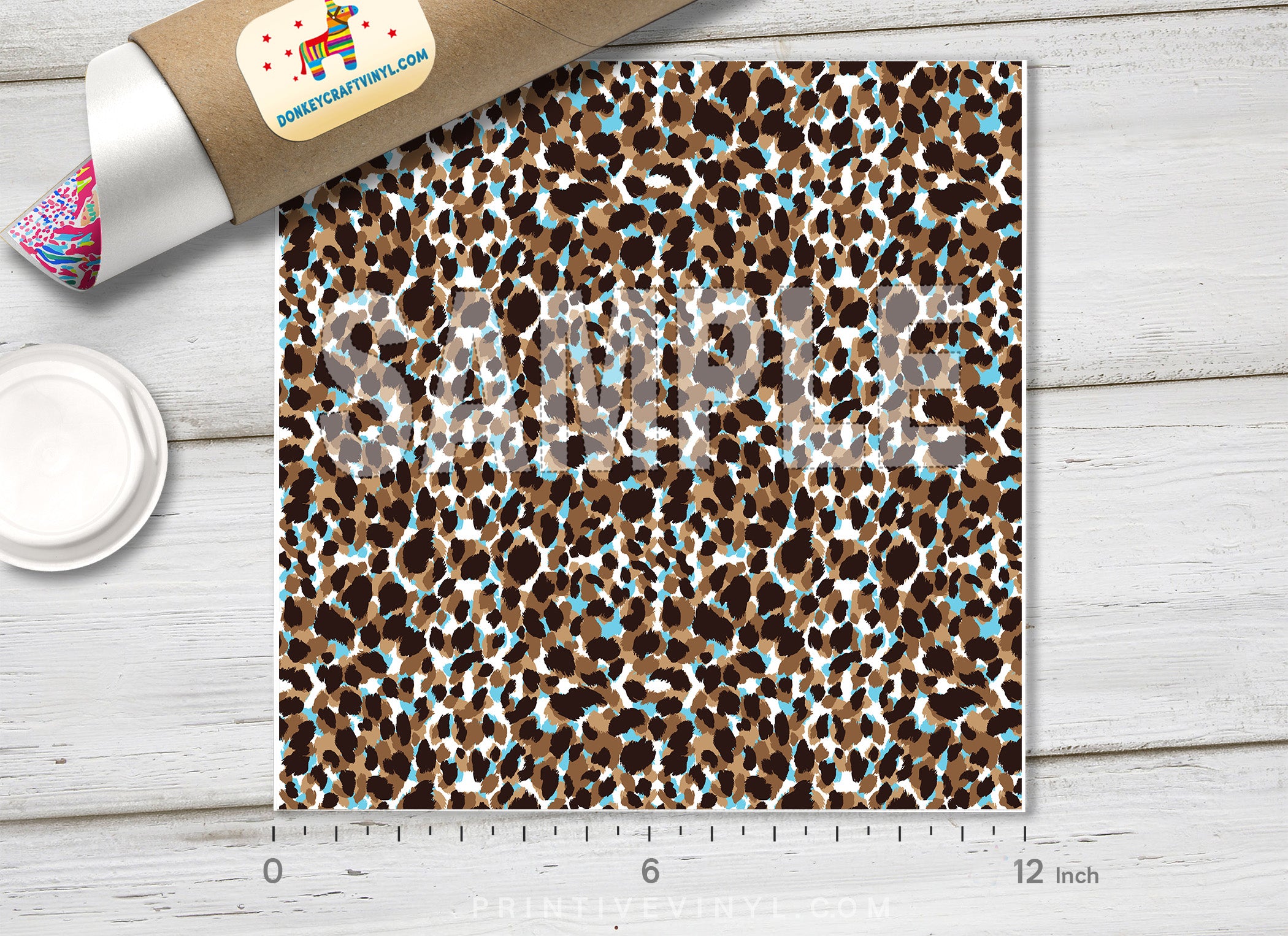 Leopard Patterned Adhesive Vinyl 258
