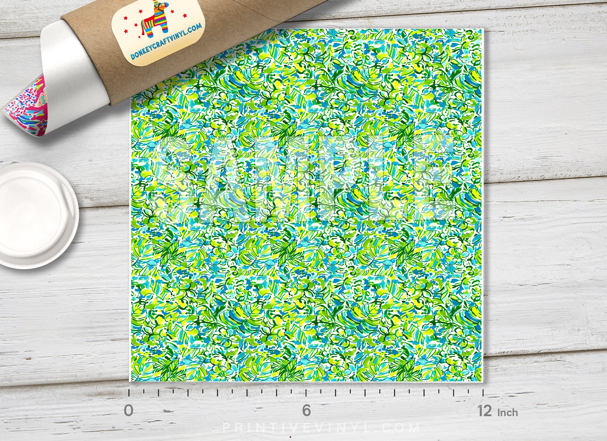 Summer Green  Patterned HTV  L099