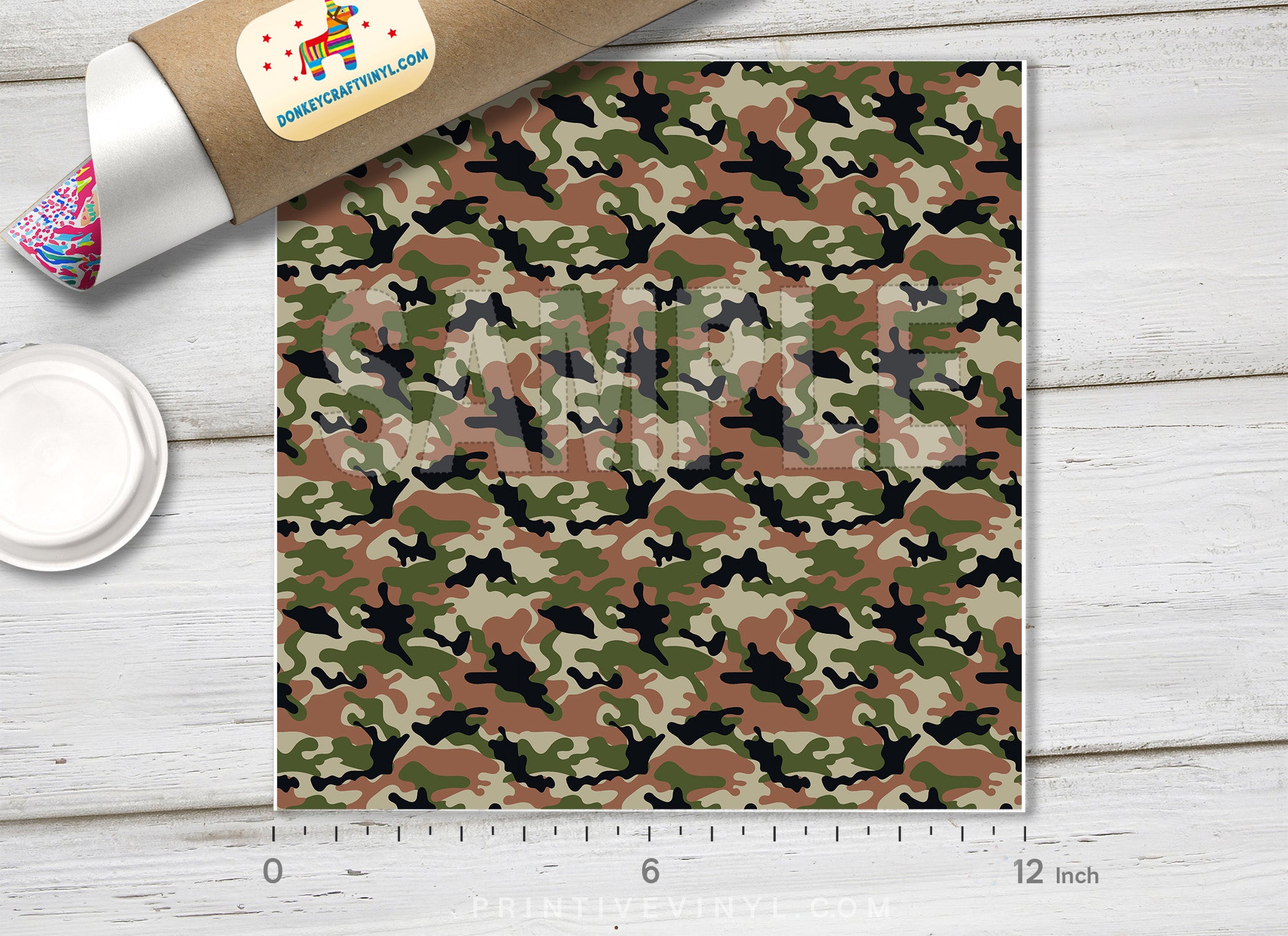 Military Camouflage Pattern Adhesive Vinyl 497