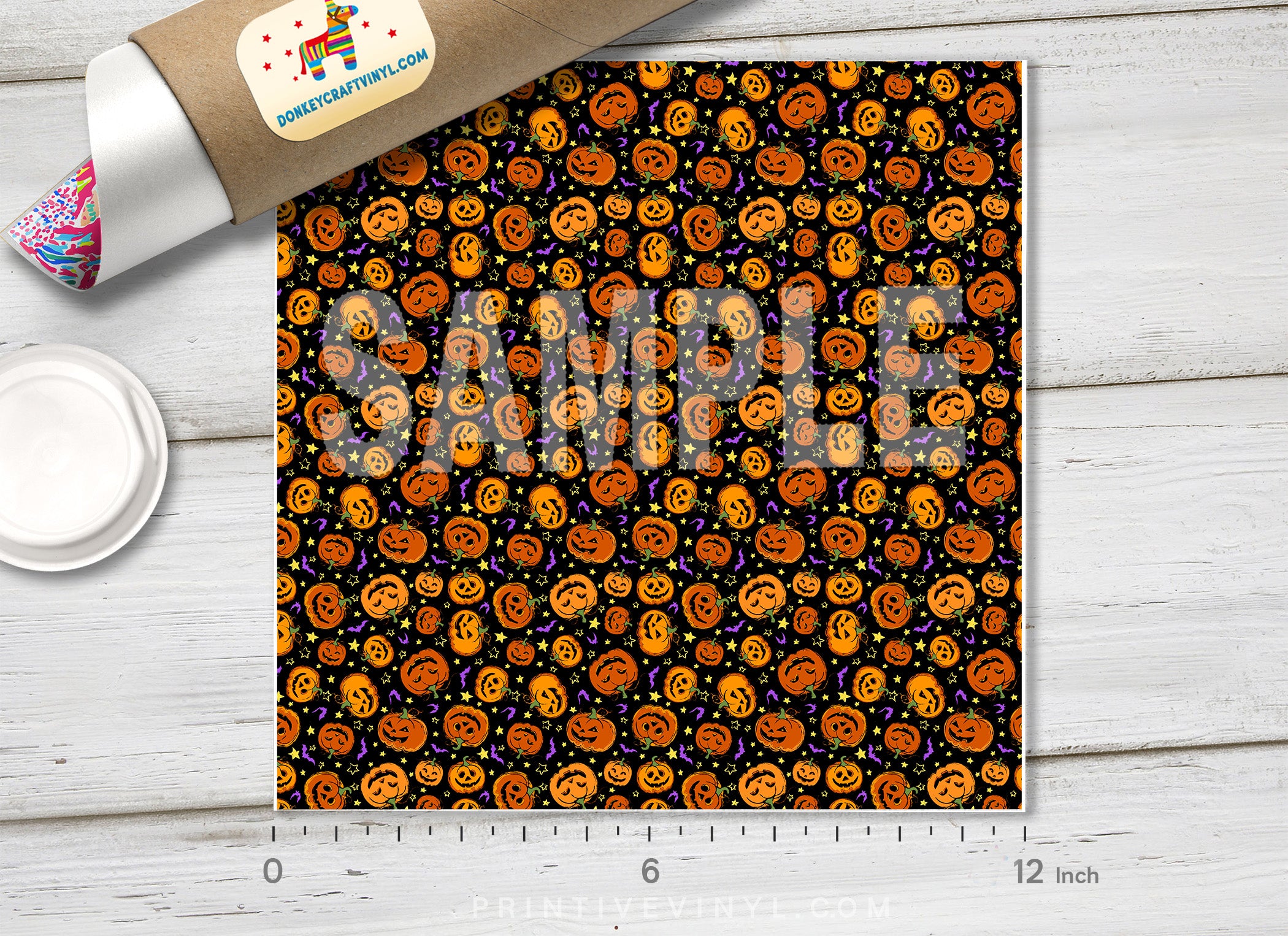 Halloween Pumpkins Patterned HTV- H001