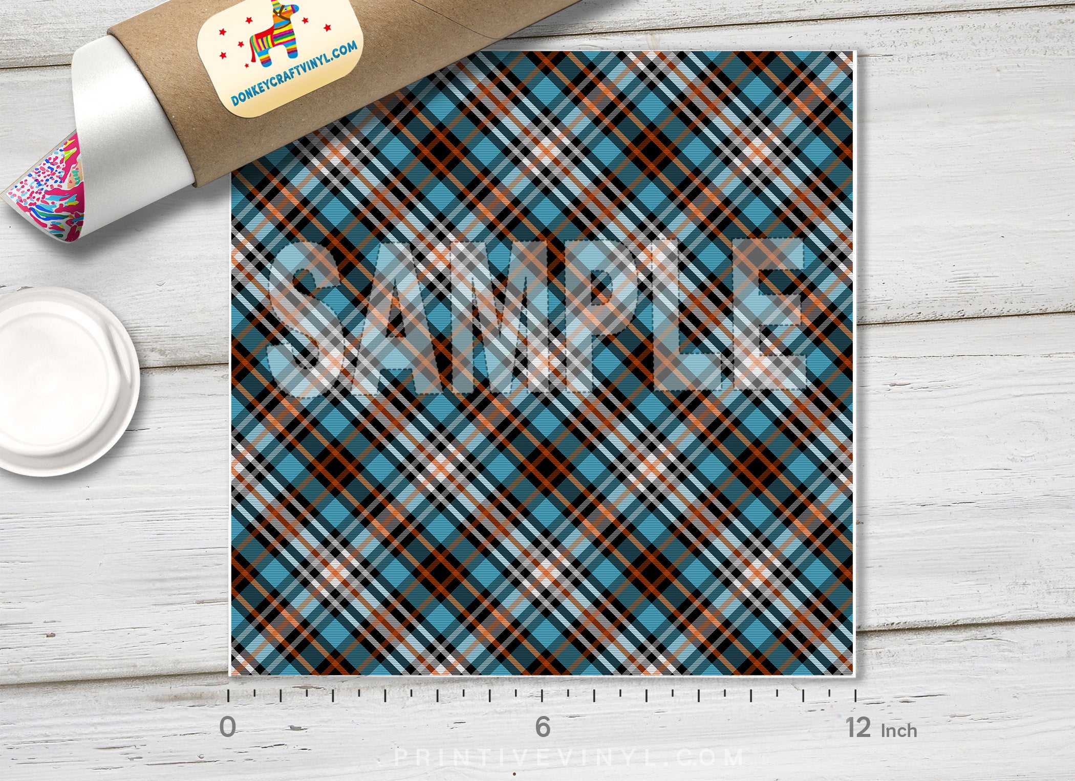 Tartan Plaid Patterned Adhesive Vinyl 451