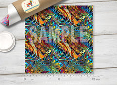 Rainbow psychedelic Patterned Adhesive Vinyl 355
