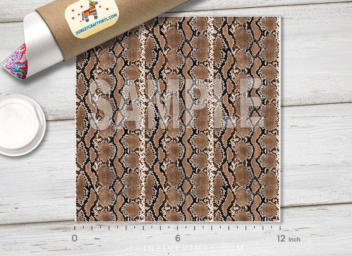 Snake skin Pattern Printed Vinyl/ Indoor / Outdoor/ Heat Transfer Vinyl-764 - Printive Vinyl | Patterned Vinyl