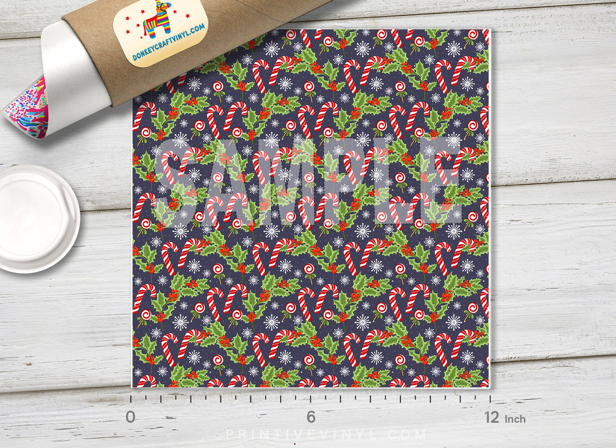 Candy Canes Patterned HTV X00