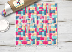 Pastel Block Toy Patterned HTV 1218