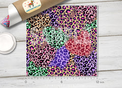Multicolor Leopard Patterned HTV 1390