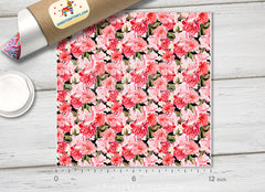 Peony Flowers Patterned Adhesive Vinyl 407